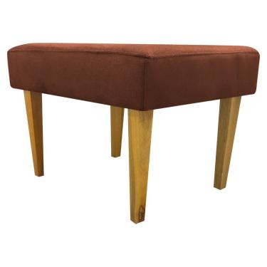 Imagem de Puff Decorativo Retangular Para Sala Recepção Charme Pé Trapézio Suede Cores