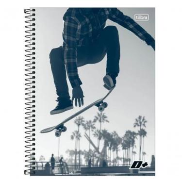 Imagem de Caderno Espiral Capa Dura Universitário 16 Matérias D+ 320 Folhas Skate