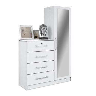 Imagem de Cômoda Belize Plus 1PT 4GV Branco - Móveis Albatroz