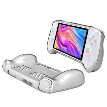 Imagem de Walieoka Capa protetora compatível com ANBERNIC RG557, capa protetora de TPU, console de jogos com aderência ergonômica - anticolisão e antiderrapante (transparente)