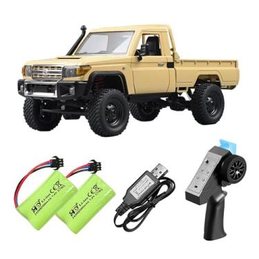Imagem de Garende 1:12 RC Crawler Car Mini RC Rock Crawler Hobby Grade Simulado Escalada Carro Pickup Trucks para Estrada de Pedra Lama Pastagens Grama, 2 bateria