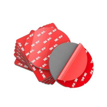 Imagem de LingFei Almofadas adesivas dupla face 3M VHB para suporte de câmera veicular – Pacote com 4 fitas adesivas redondas de 5,6 cm resistentes ao calor para para-brisas de carro, painel, GPS e suportes de