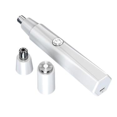 Imagem de Ysyqkn Aparador de Pelos Nasais, Aparador de Sobrancelhas E Pelos Faciais, Cabeça Lavável, Aparador Pessoal Multifuncional em Tamanho de Viagem para Adultos, Branco, Tamanho real