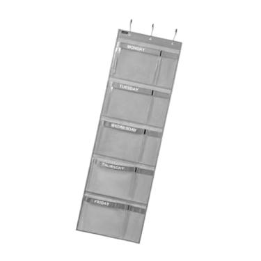 Imagem de Llazsybz Bolsa de Armazenamento para Montagem Na Parede, Organizador Portátil, Prático E Leve, Suporte para Pendurar Na Porta para Casa, Sala de Estar, Entrada, Cinza, Tamanho real