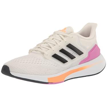 Imagem de adidas Tênis de corrida feminino Eq21, Nuvem, branco/preto/lilás pulsado, 7