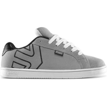 Imagem de Etnies Tênis de skate masculino Fader (bebê/criança pequena), Cinza claro/preto, 15