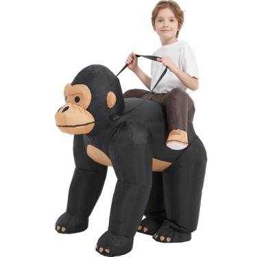 Imagem de One Casa Inflatable Costumes for Kids,Blow Up Gorilla Suit,Ride On Halloween Costumes for Boys Girls (7-10YRS)
