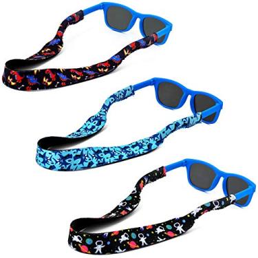 Imagem de Hzran Alça de óculos para crianças, retentores de vidro ajustáveis sem cauda para meninos e meninas, cordão flutuante para óculos de sol para crianças