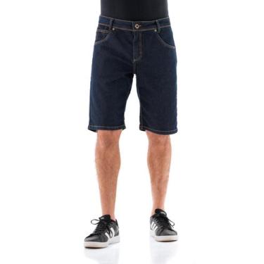 Imagem de Bermuda Jeans Masculina Arauto Confort - Arauto Jeans, Azul escuro, 46