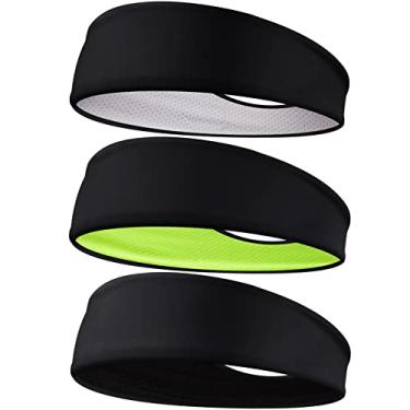 Imagem de Braylin Bandanas masculinas, pacote com 3, faixas esportivas para corrida, fitness, ioga, ciclismo, absorção de suor, antiderrapante