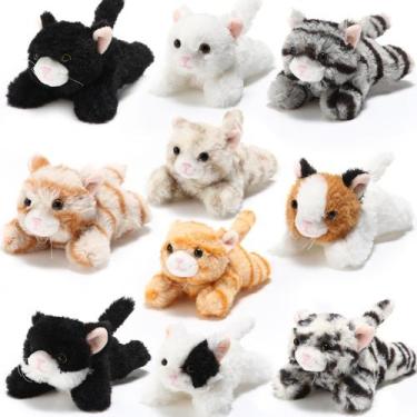 Imagem de Conjunto de presente de pelúcia Lenwen Cat de 14 cm para animais de pe