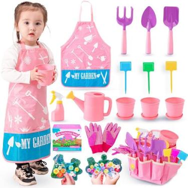 Imagem de Conjunto de ferramentas de jardinagem JOI MEW Kids Pink com ancinho, p