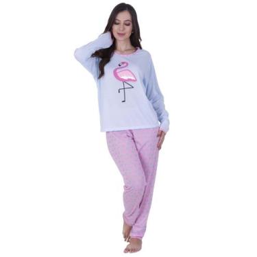 Imagem de Pijama Longo Estampado Feminino -c9 BICHINHO LONGO - BELLA DA SERRA MO
