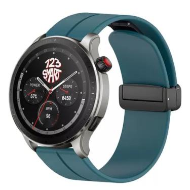 Imagem de Pulseira de Silicone magnética marca 123smart para Venu 2 45mm Vivoactive 4 45mm Gtr 4 Gtr 3 Gtr2 GTR 2 new Version GTR 47mm Stratos 3 Stratos 2 Stratos Pace GT 2 46mm GT 3 46mm GT 46mm