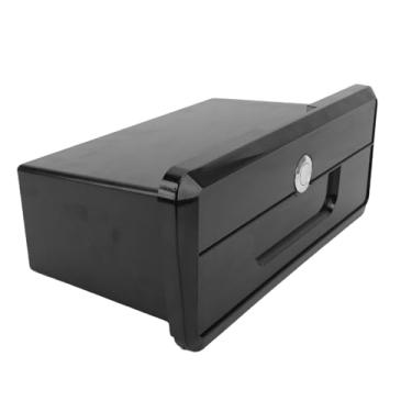 Imagem de aqxreight Caixa de Armazenamento de Barco Com de Montagem Universal e Titulares de Copos à Prova de Derramamento para Yachts Marine Lockable Dock Box (Preto)