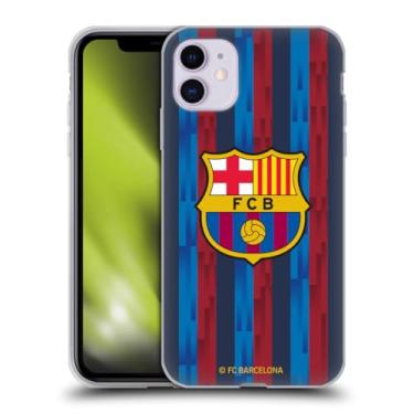 Imagem de Head Case Designs Capa de gel macio oficialmente licenciada pelo FC Barcelona Home 2022/23 Crest Kit compatível com Apple iPhone 11