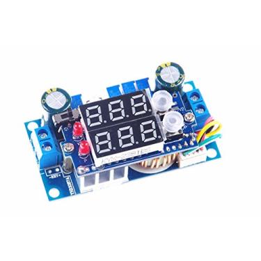 Imagem de XINY Conversor de bucha de regulador de tensão CC 6-36V para 1,25-32V 5A tensão de corrente constante MPPT controlador solar com voltímetro LED amperímetro display de energia para carregamento de