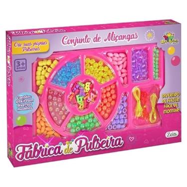 Imagem de Kit Pulseira G,Conjunto de Miçangas Infantil, Kit Criativo para Pulseiras, Multicolorido, para Crianças 3+, 48 PEÇAS