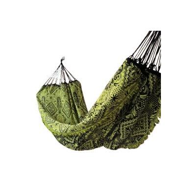 Imagem de Rede Descanso Rede De Dormir Rede De Descanso para Casal Indiana Verde Gigante Varanda(Verde claro c/preto)