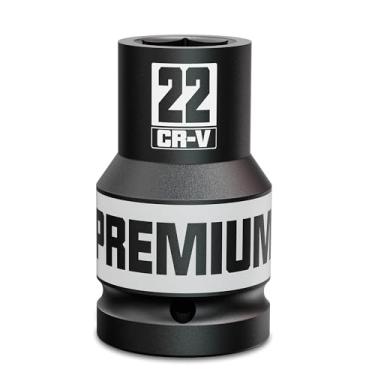 Imagem de Soquete de impacto de 6 pontos com acionamento de 2,5 cm, soquete profundo de 22 mm, métrico, CR-V, fabricação de máquinas de manutenção automotiva