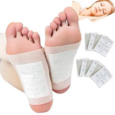 Imagem de Kit 10 Unds Adesivos Detox Eliminador de Toxinas Natural Para Saude Pes Kinoki Patch Desintixicante Almofadas Alivio Dor