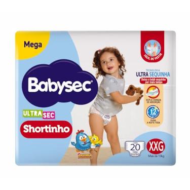 Imagem de FRALDA BABYSEC ULTRASEC SHORTINHO MEGA XXG 20 UNIDADES