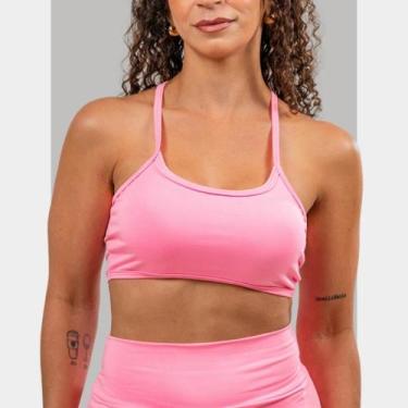 Imagem de Top Academia Nadador Alça Fina Fitness sem Bojo Liso Sutiã para Valori