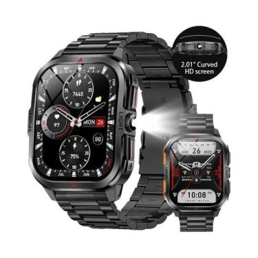 Imagem de Relógio Inteligente Militar Masculino Com Tela HD De 2.01'' Para Espor