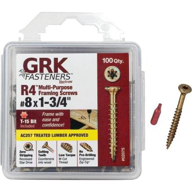 Imagem de Parafuso GRK 772691020758 8 R4 X 1-3/4 Color 100 Count