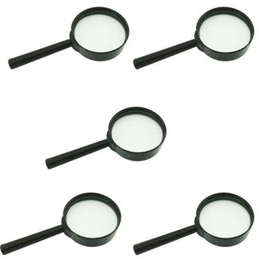 Imagem de Kit 5 Lupas Pequenas Escolares De Aumento 50 Mm - Aliança