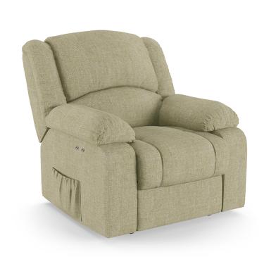 Imagem de Poltrona do Papai Reclinável Melim Power Touch Massagem Linho Bege FH1 - D'Rossi