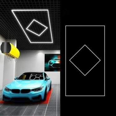 Imagem de Luz de colmeia LED academia barbearia estação de trabalho emenda hexagonal à prova d'água luz de lavagem de carro (6500K220V 252W)