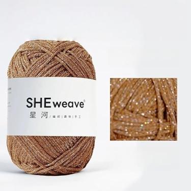 Imagem de Fio de macramê de 1,5 mm, cordão de macramê 100% algodão, fio de crochê 100 programas, fio brilhante brilhante, fio brilhante para crochê, suéter de tricô, cachecol bolsa (folhas caídas brilhantes)