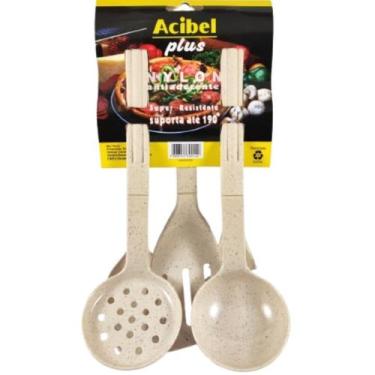 Imagem de Utensílios 5 peças Talheres Antiaderente Nylon Vanilla JJB - JJB Utili