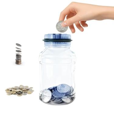 Imagem de blackonvlm Cofrinho digital de contagem, pote de economia de dinheiro, porquinho para adultos, crianças, cofrinho digital de contagem de moedas, para economizar moedas, para crianças, meninos, meninas