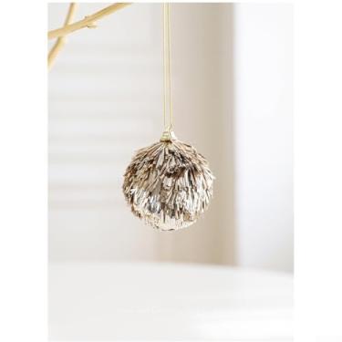 Imagem de Bolas de enfeite de férias de espuma dourada com glitter, decorações de árvore de Natal leves e brilhantes para artesanato DIY, vitrines de casa, decoração de festa sazonal em tamanhos de 6 cm e 8 cm