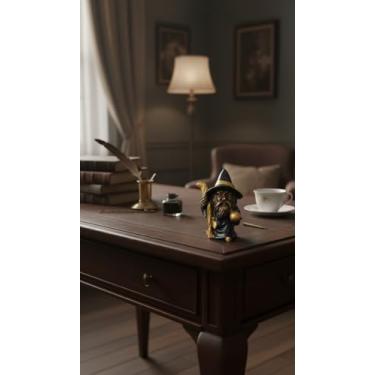 Imagem de Merlin Mago da Serenidade Mistério Proteção e Energia Mística De Resina