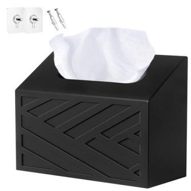 Imagem de Suporte de capa de caixa de toalhas de mão, capa de toalha de mão de couro PU compatível com toalhas de mão de papel descartáveis Kleenex