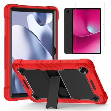 Imagem de L00KLY Capa com suporte para tablet T-Mobile REVVL Tab 2 de 10,1 polegadas 2025 com protetor de tela, capa protetora resistente à prova de choque 3 em 1 para T-Mobile REVVL Tab 2 5G 10,1 polegadas