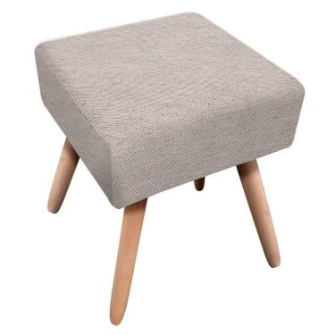 Imagem de Puff Ibiza Quadrado Linho Fino Bege A27 Natural