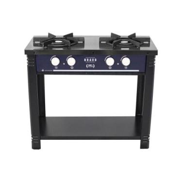 Imagem de Fogão Industrial Esmaltado Baixa Pressão Gás Bravo 2 bocas BR2B AZ - V