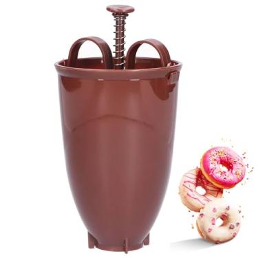 Imagem de Dispensador de donuts, conta-gotas manual de donuts, dispensador de massa de rosquinha espremido à mão, dispensador reutilizável de panqueca, máquina de fazer donuts de design simples (café)