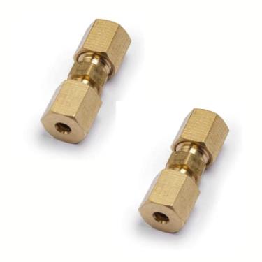 Imagem de Ironwerks Tubo OD de 3/40.6 cm Ambas as extremidades Conexão de União de Compressão de Latão sem Chumbo; Use com cobre, alumínio, tubos de plástico, linhas de água de vedação à prova d'água ou linhas