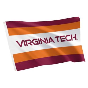 Imagem de Desert Cactus Bandeira Virginia Tech - Banner Hokies VT de 9,8 x 1,5 m, tela de tecido durável interno/externo (estilo H1)