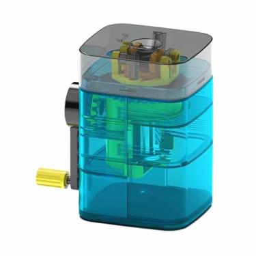 Imagem de Apontador de lápis manual, desenho artístico, esboço, ferramenta de afiação eficiente para estudantes em sala de aula, material de papelaria durável de plástico premium (Azul)