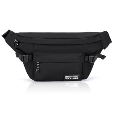 Imagem de VexelZytro Pochetes para homens e mulheres, bolsa tiracolo fina, bolsa de cinto transversal antirroubo para treino de viagem (preto-02, pequena)