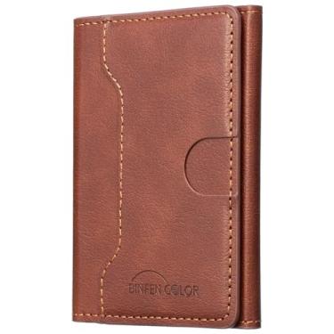 Imagem de LaiYHe Carteira magnética, 6 compartimentos para cartão, flip de couro PU, telefone minimalista fino, compatível com telefones e capas MagSafe, para iPhone 17/16/15/14/13/12/Pro/Max/Plus (MW20-marrom