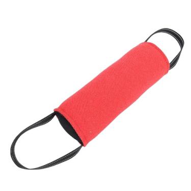 Imagem de HEEPDD Brinquedo para Puxar Mordida de Cachorro para Treinamento, Brinquedo para Puxar Travesseiro para Mordida de Cachorro Com Alça de 2 Mãos, Jogo Interativo para Treinamento de (vermelho)