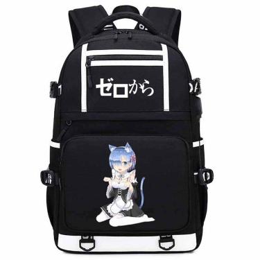 Imagem de Mochila Re: Zero Starting Life in Another World Rem`s Cartoon