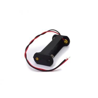 Imagem de Suporte P/ 2 Pilhas AA Plástico Pt Fios Conector KIT 10 PÇS